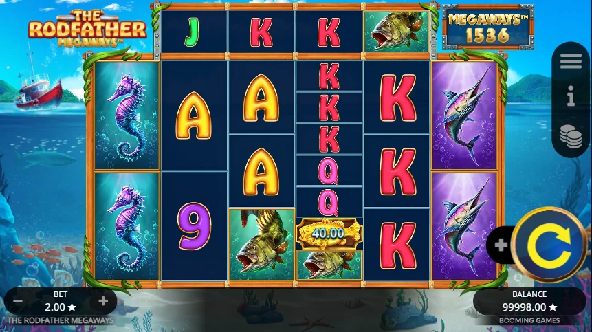 The Rodfather Megaways slot game screenshot