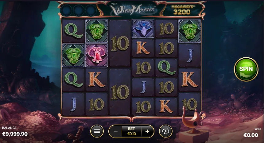 The Wish Master Megaways slot game screenshot