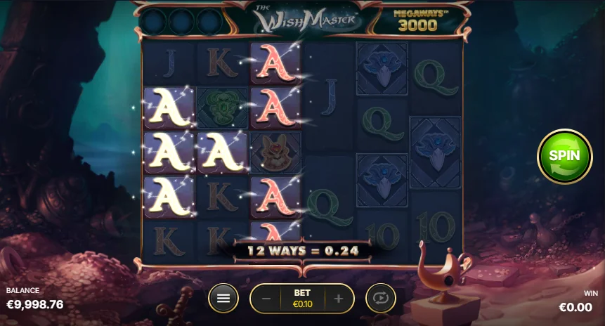 The Wish Master Megaways slot features and rtp