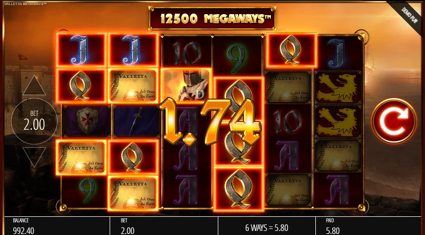 Valletta Megaways slot features and rtp