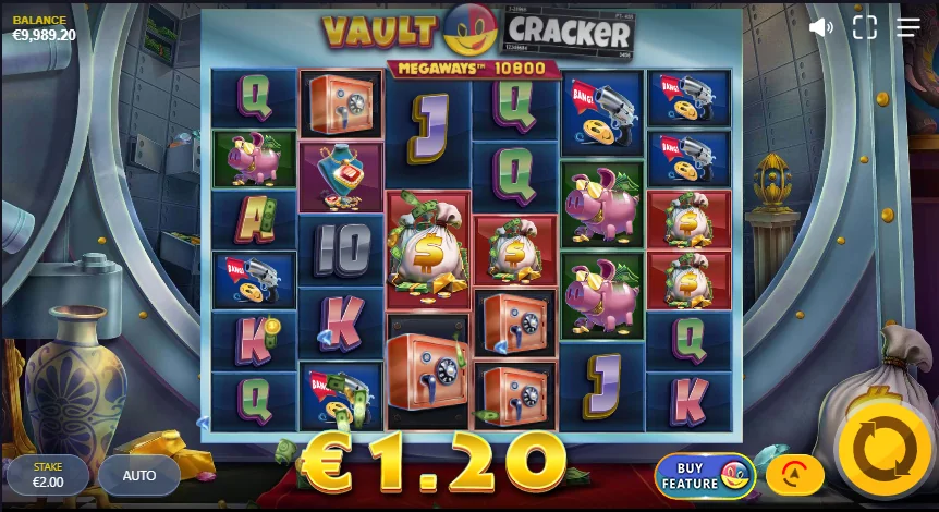 Vault Cracker Megaways slot features and rtp
