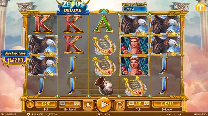 Zeus Deluxe slot game screenshot