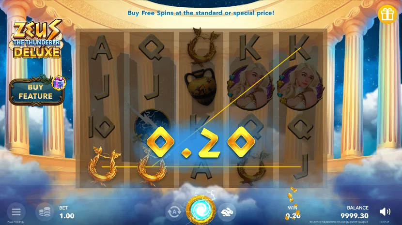Zeus the Thunderer Deluxe demo gameplay how to play
