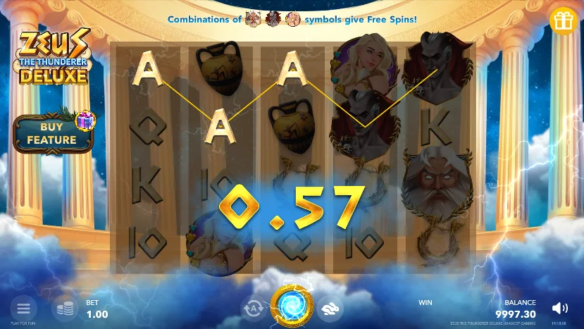 Zeus the Thunderer Deluxe slot game
