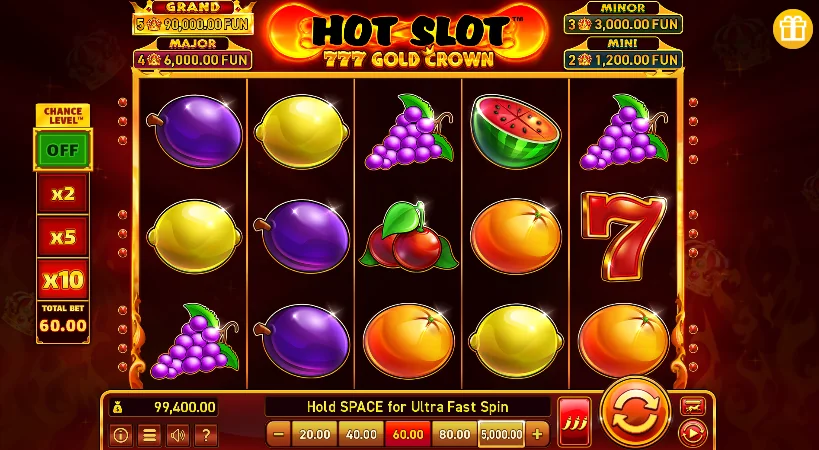 Hot 777 Gold Crown demo gameplay how to play