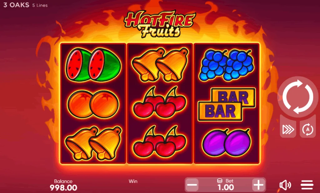 Hot Fire Fruits slot game screenshot