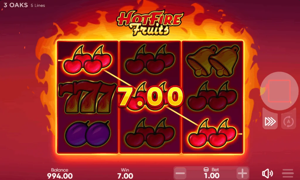 Hot Fire Fruits slot game