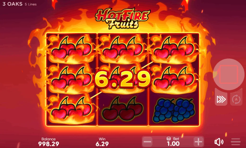 Hot Fire Fruits slot features and rtp