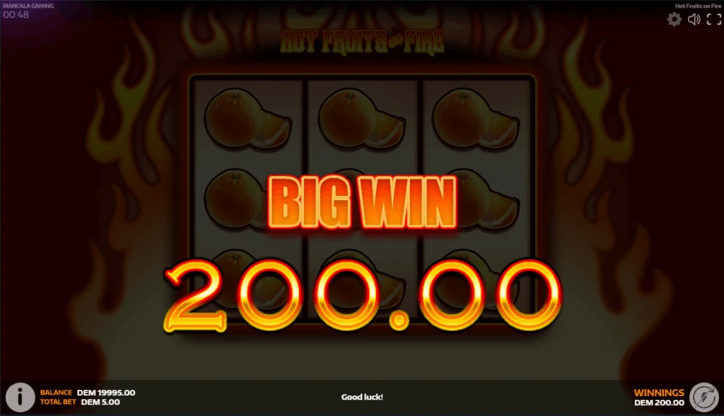 Hot Fruits on Fire slot features and rtp