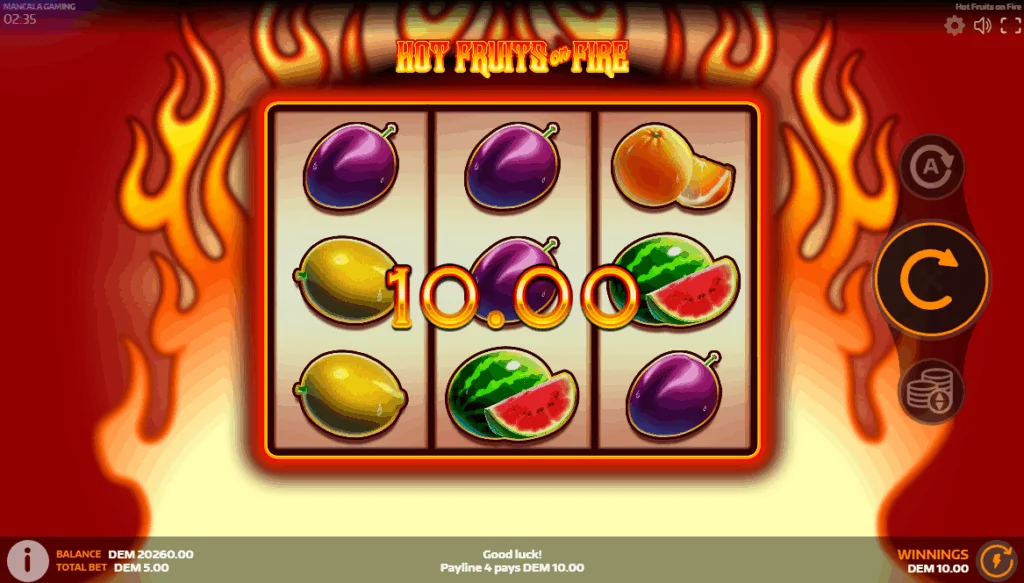 Hot Fruits on Fire slot game