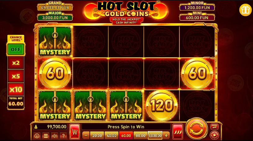 Hot Gold Coins demo gameplay how to play