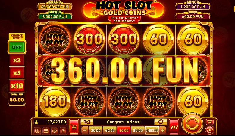 Hot Gold Coins slot features and rtp