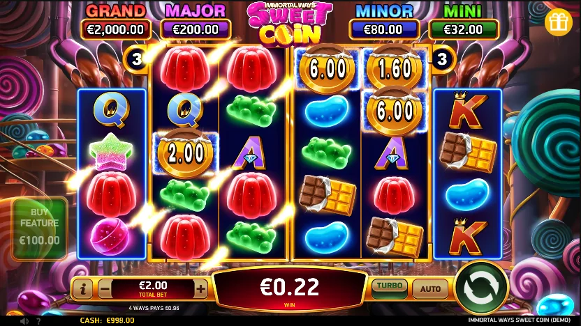 Immortal Ways Sweet Coin slot game screenshot