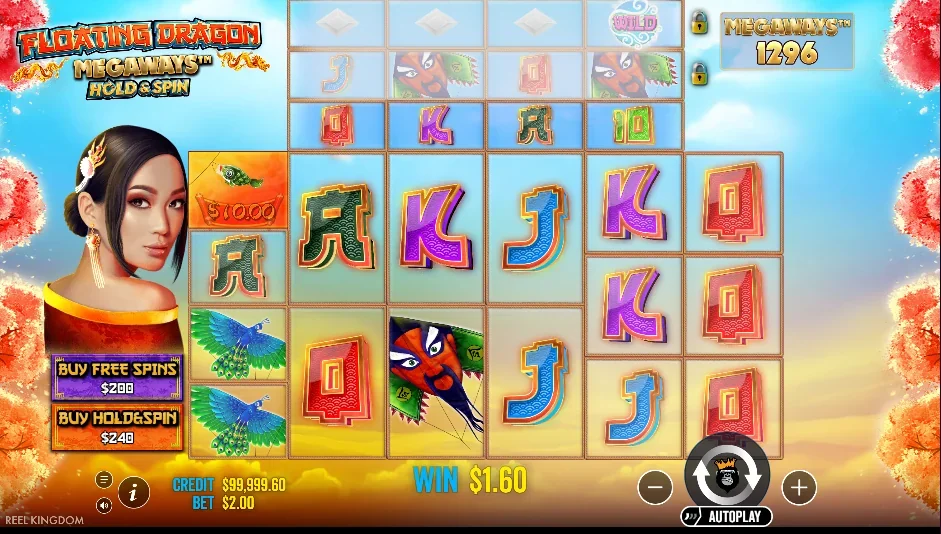Floating Dragon Megaways demo gameplay how to play