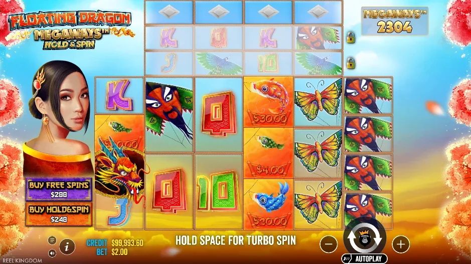 Floating Dragon Megaways slot game