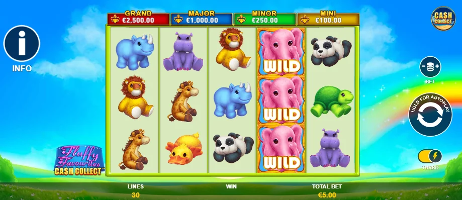 Fluffy Favourites Cash Collect demo gameplay how to play