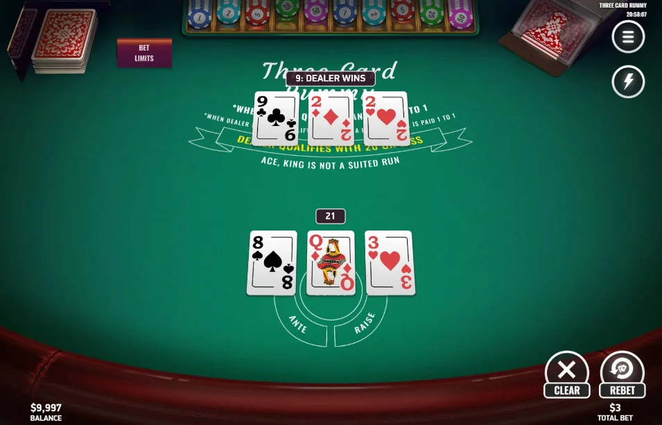 Rummy slot game