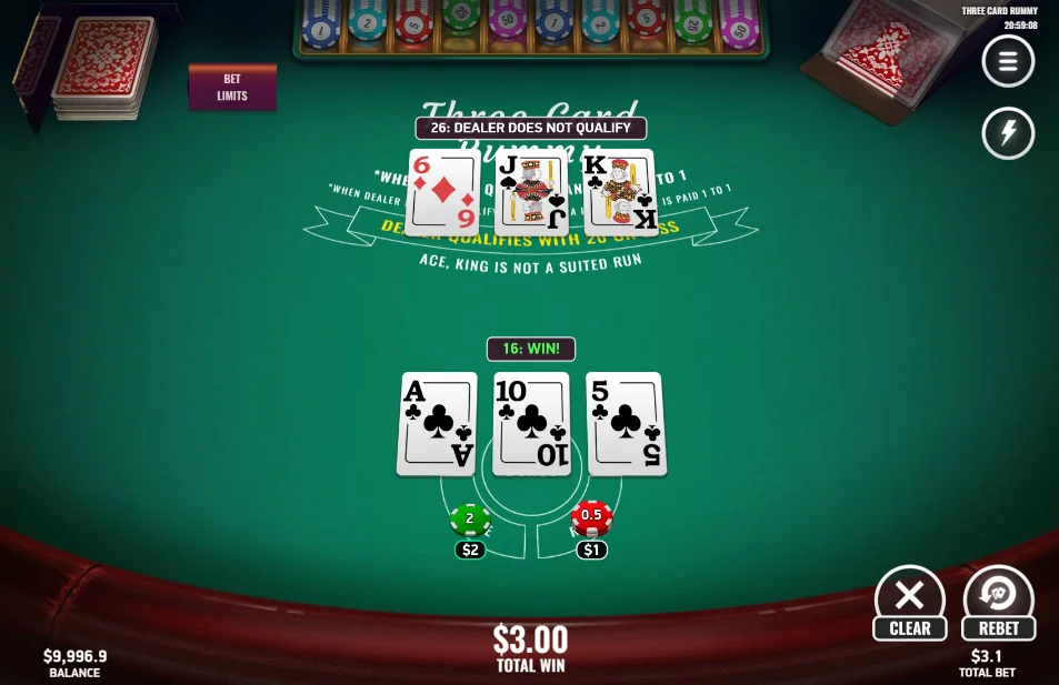 Rummy slot features and rtp