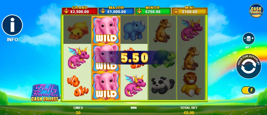Fluffy Favourites Cash Collect slot features and rtp