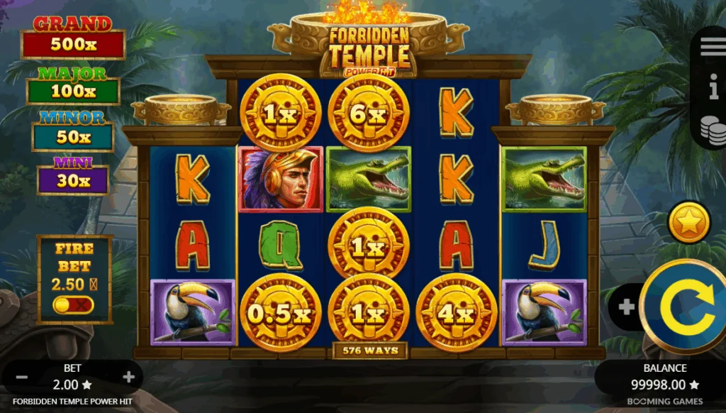 Forbidden Temple Power Hit slot game screenshot