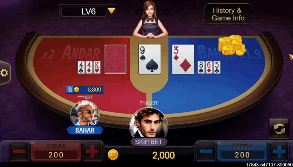Andar Bahar slot features and rtp
